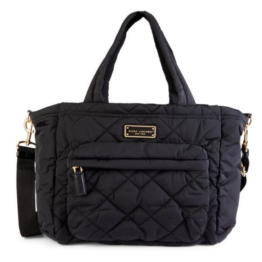 Marc Jacobs Quilted Nylon Baby Diaper Bag Travel Commute Duffle Black